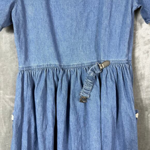 VTG My Michelle Denim Dress‎ Kids Youth Girls 12 Blue - Picture 12 of 14
